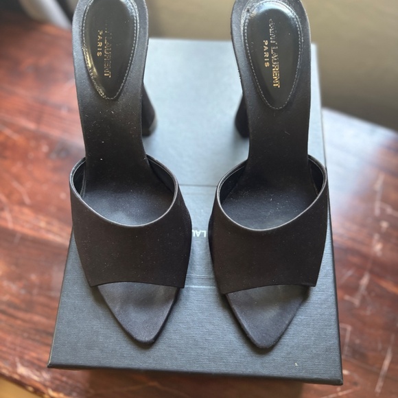 Saint Laurent Suite 105 Satin Mule Women's - Picture 3 of 12